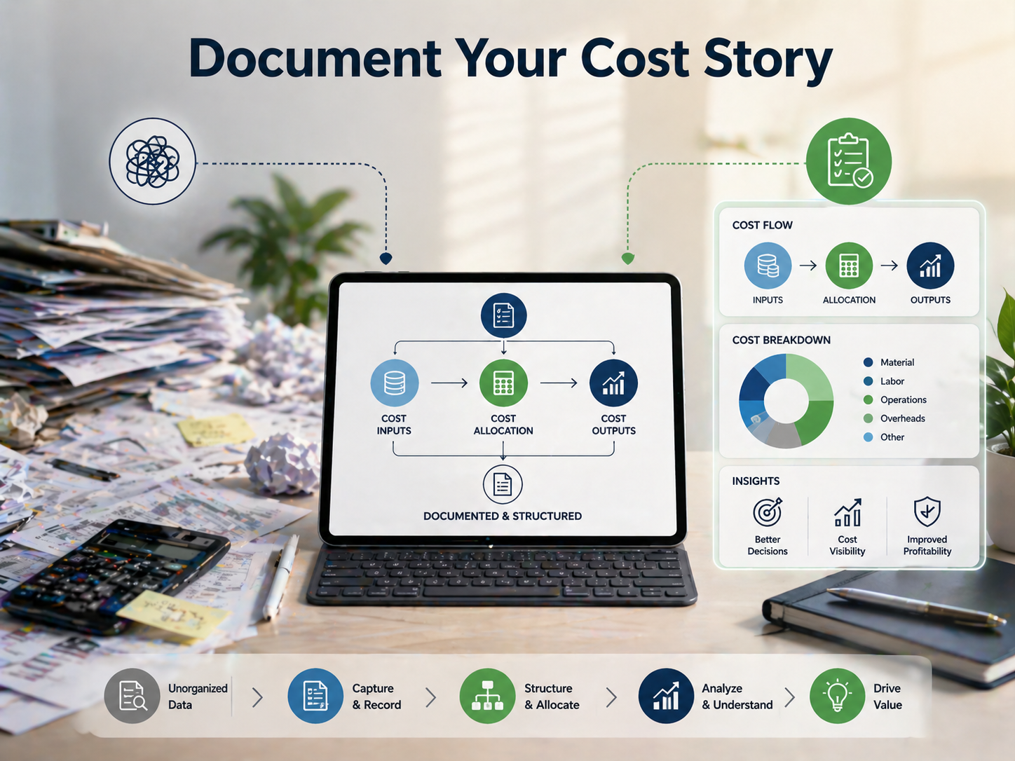 Can you document the cost accounting story in your organization
